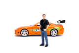 Jada Diecast Metal 1:24 Fast and Furious 1995 Toyota Supra Orange Brian OConner