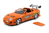 Jada Diecast Metal 1:24 Fast and Furious 1995 Toyota Supra Orange Brian OConner