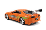 Jada Diecast Metal 1:24 Fast and Furious 1995 Toyota Supra Orange Brian OConner